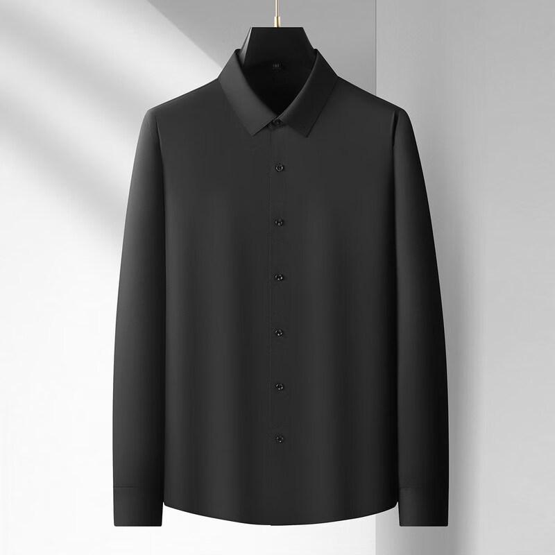 Herren Plus Size Einfarbiges Langarm Business Casual Hemd