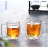 Creative Double-Layer Glass Mug with Handle - Insulated for Hot/Cold Beverages