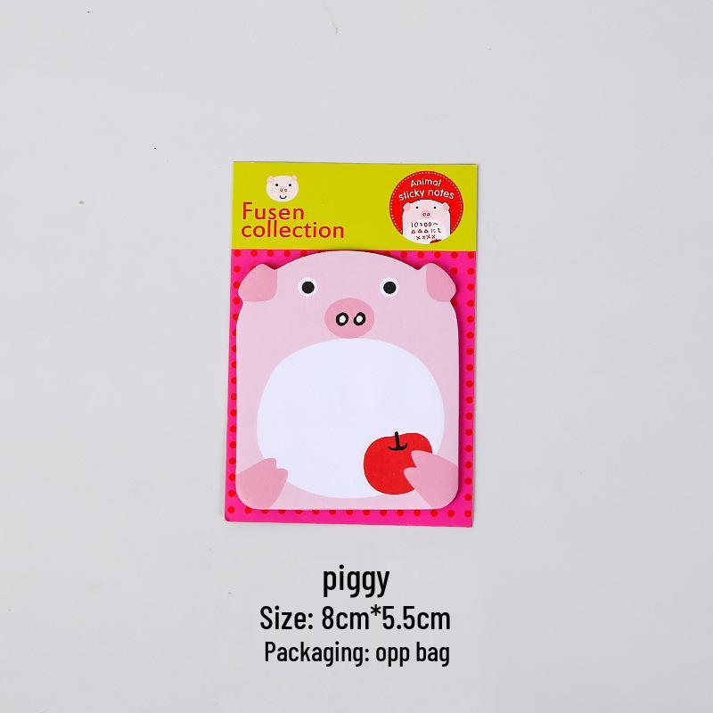 Koreanischer Cartoon Zoo Tier Notizblock - Niedliche Abreiß-Haftnotizen für Studenten