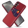 For Samsung Galaxy S24 FE Case Cloth Texture PU Leather Hard PC Card Slot Phone Cover