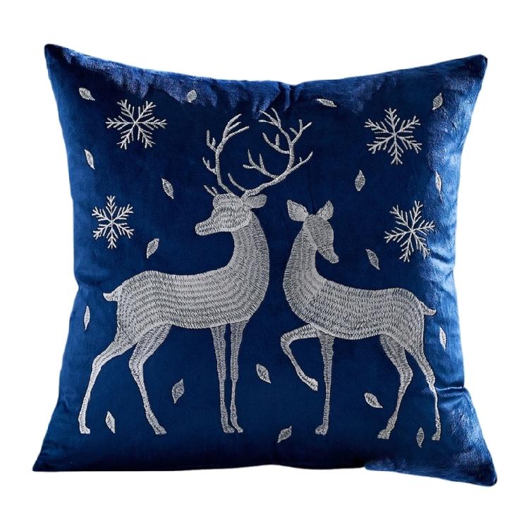 Reversible Plush Cushion Cover Christmas Designs Skin Friendly Fabric Home Office Decoration