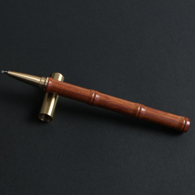 Sandalwood Pen, Signature Pen, Creative Bamboo Joint Style Gift Pen, Vintage High-Appearance Ballpoint Pen, Gel Pen