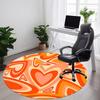 1pc Heart Love Office Round Area Rug, Indoor Mat Suitable For Office, Under Office Chairs Bedroom Living Room Home Decor, Room Deco