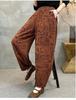 Artistic Retro Printed Elastic Waist Harem Pants for Women - Stylish Spring/Autumn Loose Fit