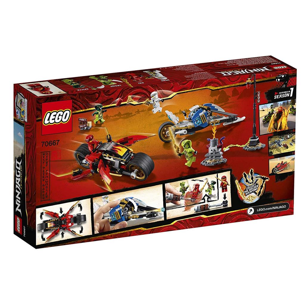LEGO Ninjago Kai & Zane Wyścig motocyklowy 70667 Klocki Zabawka dla chłopców