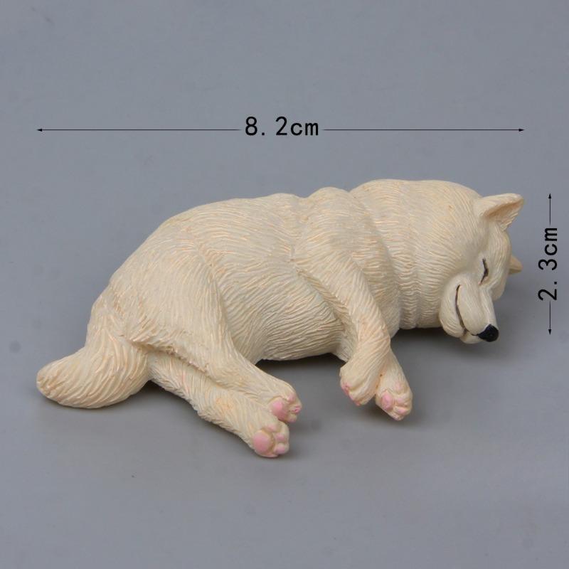 Warm and Sleepy Series Shiba Inu Models, Super Cute Husky Figurines, Fridge Magnets, Car Ornaments