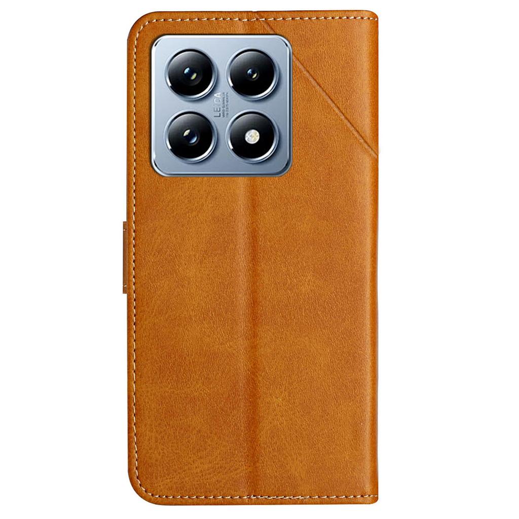 For Xiaomi 14T Leather Case Line Pattern Wallet Phone Cover
