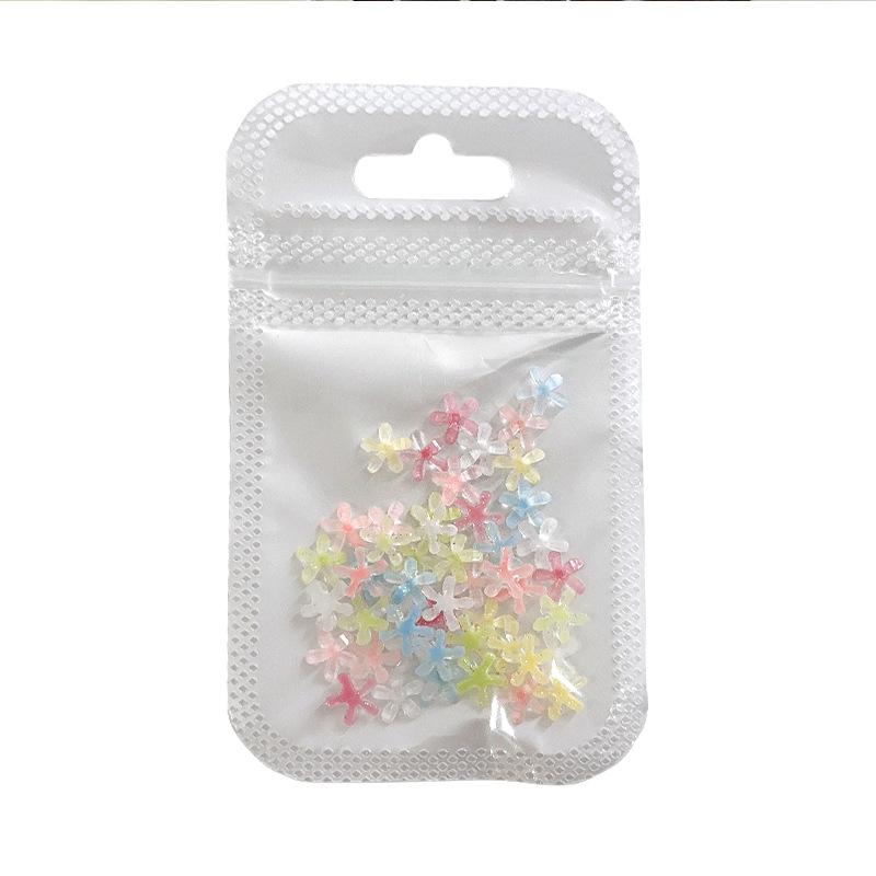 50 Pcs Flowers Nail Art Charms Resin Nail Charms Decoration 3D Jelly Flower Decals Summer Manicure Accessories Salon Supply Diy