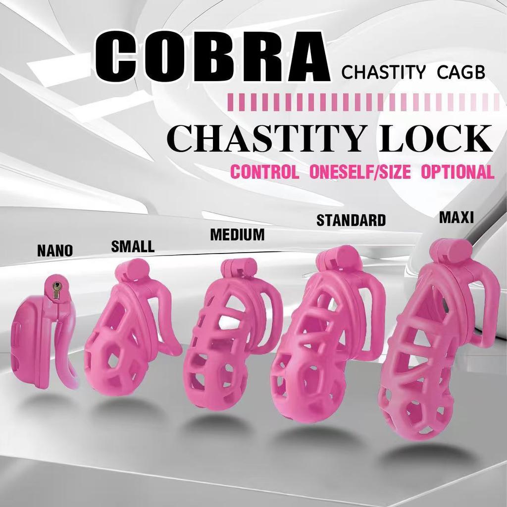 Resin Chastity Cage 4 Different Size Rings Sex Toys Invisible Lock 2 Keys Male Retention Made in China