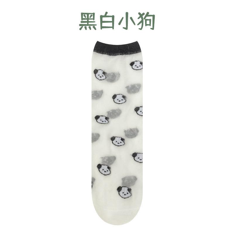 Children Summer Ultra-thin Transparent Love Crystal Socks Girls Baby Breathable Korean Cute Princess Ice Silk Socks Summer Style