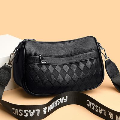 Taška cez rameno Štýlová taška crossbody s kosoštvorcovým vzorom Senior zmysel Dámska outdoorová voľnočasová vodotesná malá taška
