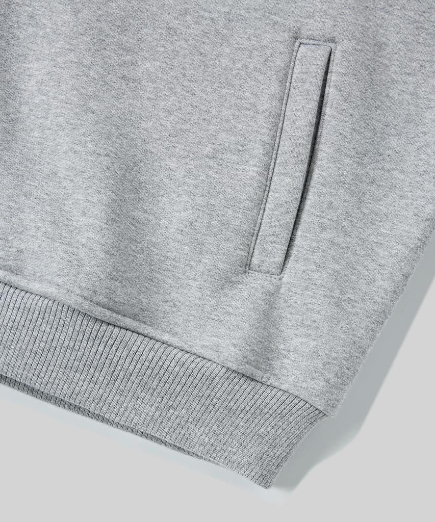 Verdnt Two-Way Metal Zipper Sweat Hoodie Zip-Up [Grey]