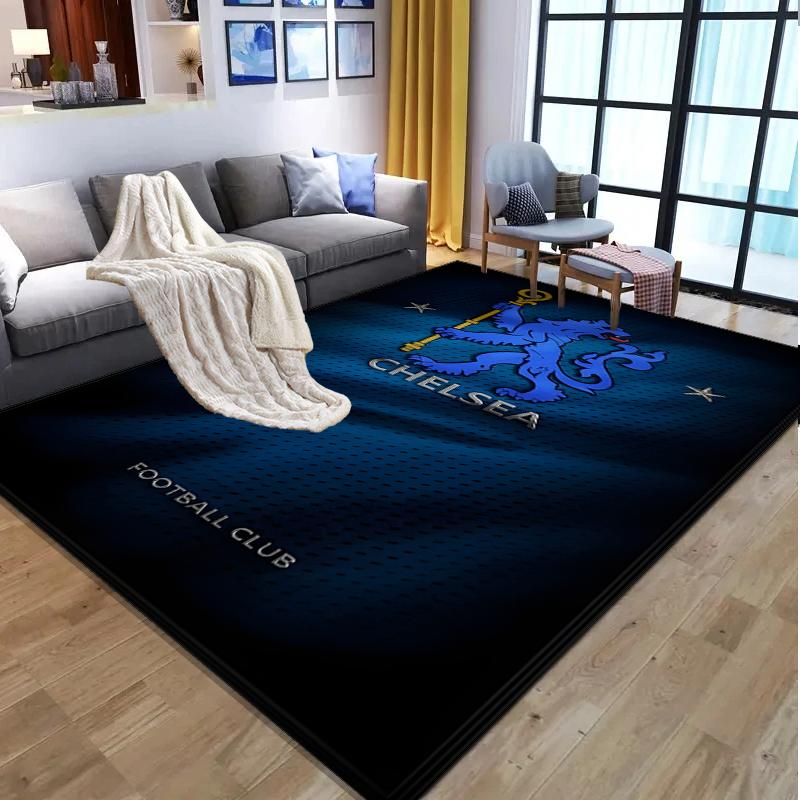 Chelsea F.C Pattern Rug, Indoor/Outdoor Mat, for Picnic, Gameroom, Bedroom, Office, Living Room, Home Decor Carpet, Birthday Gift