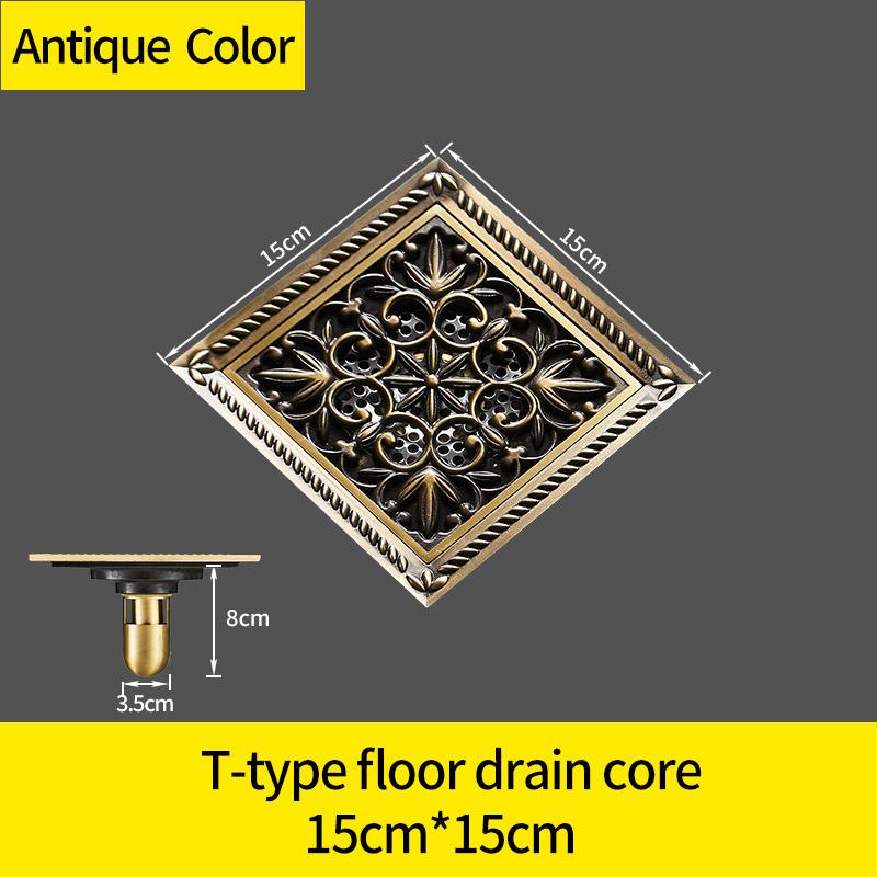 Shower Drain 15*15cm Super Bigger Floor Drain Bathroom Drain Building Material Square Water Drain Bathroom Accessories 811527F
