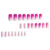Nail Piece Long Pink Purple Gradual Change Four-color Line Nail Piece Nail Fake Nail Nail Piece