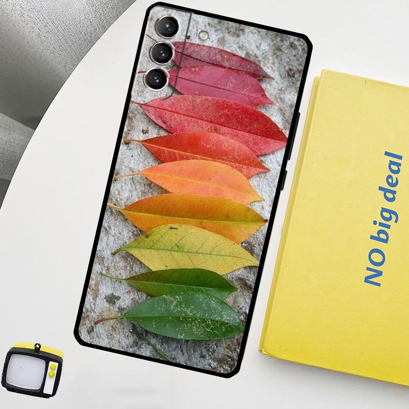 Colorful Leaves Phone Case For Samsung Galaxy S25 Ultra S20 S21 S22 S23 Plus S24 Ultra S9 S10 S25 FE Cover