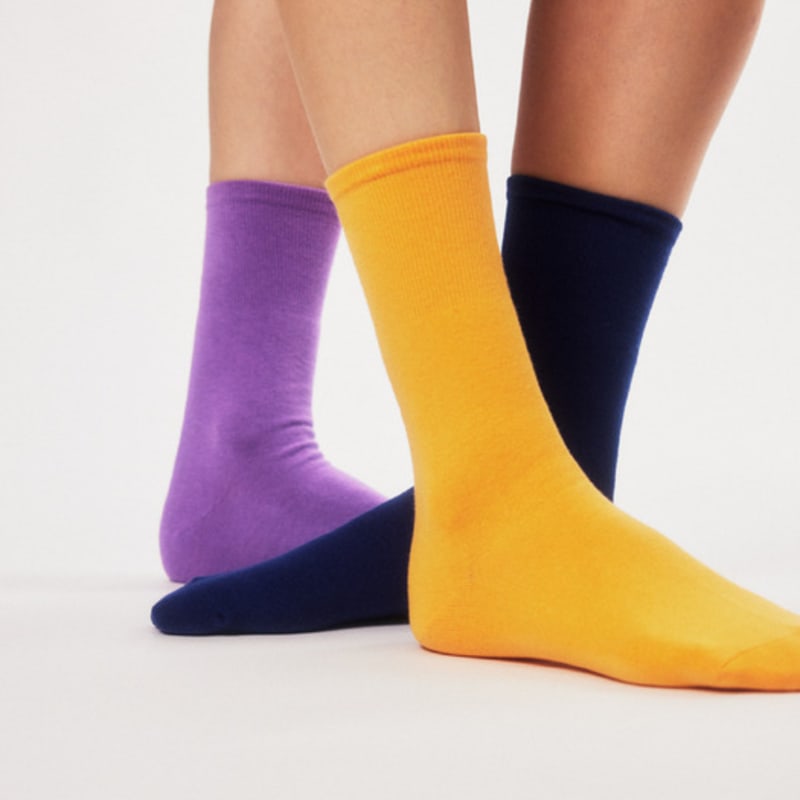 

BOCION Tangerine Sherbet Solid Color Long Socks Tangerine Sherbet