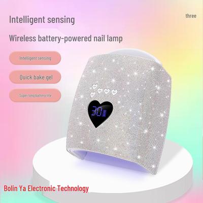 220W High-Power Rhinestone Wireless Nail Lamp, Dual Light Source, Fast Drying, No Blackening