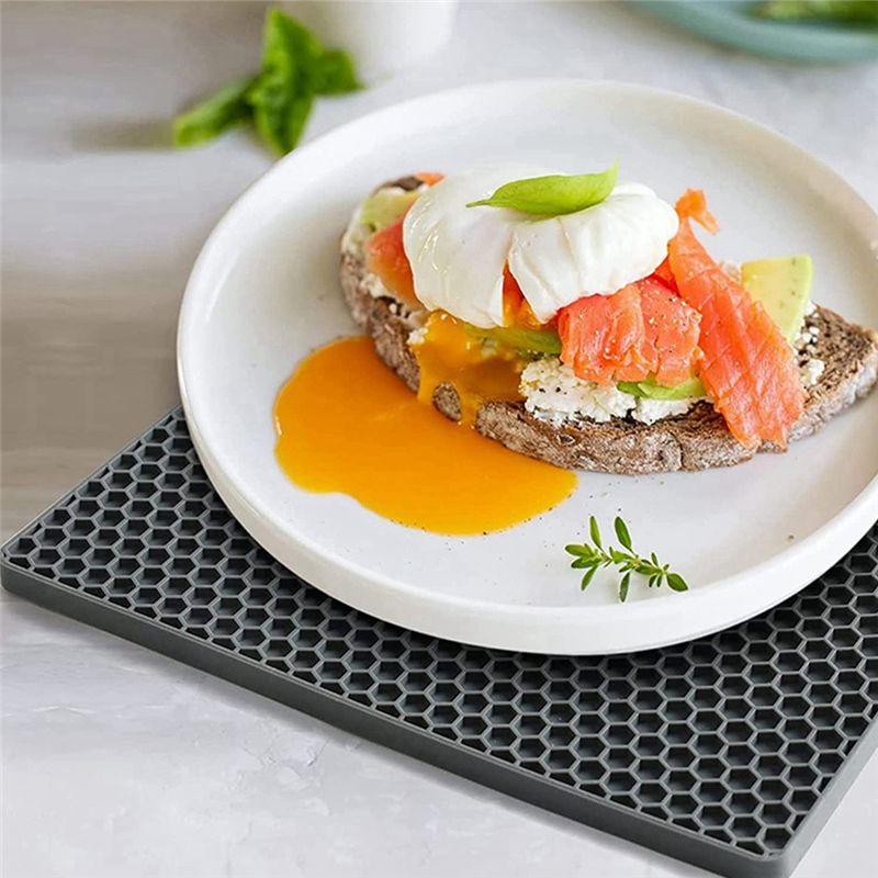 Good-8 Pack Pot Pads Silicone Pot Holders Heat Resistant Mats Easy To Wash And Dry Mats