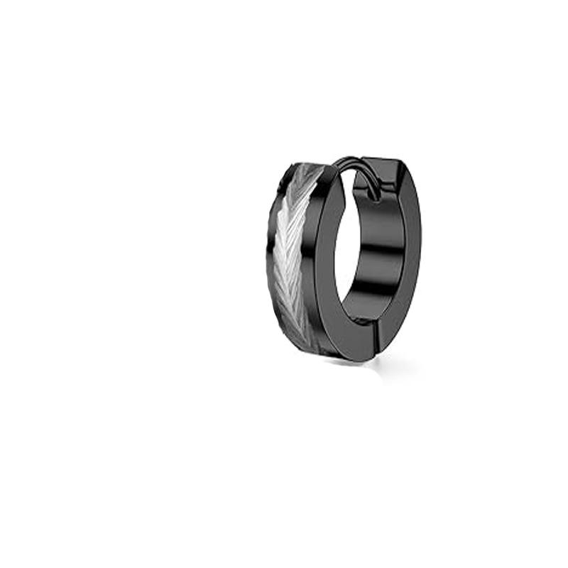 Personalized Stainless Steel Engraved Hoop Earrings - Fashionable Classic Design