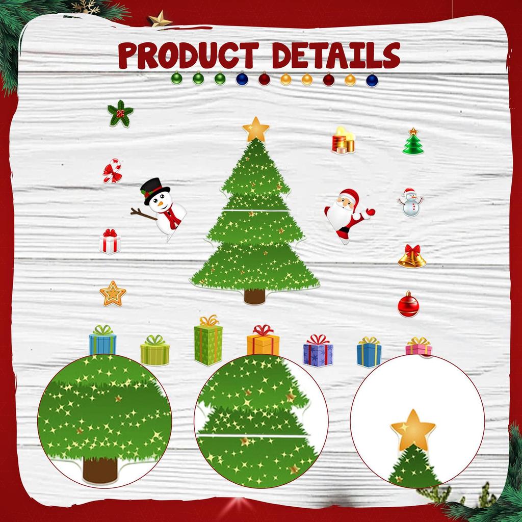 Christmas Tree Refrigerator Stickers Decorations Attractive Kitchen Decor Xmas