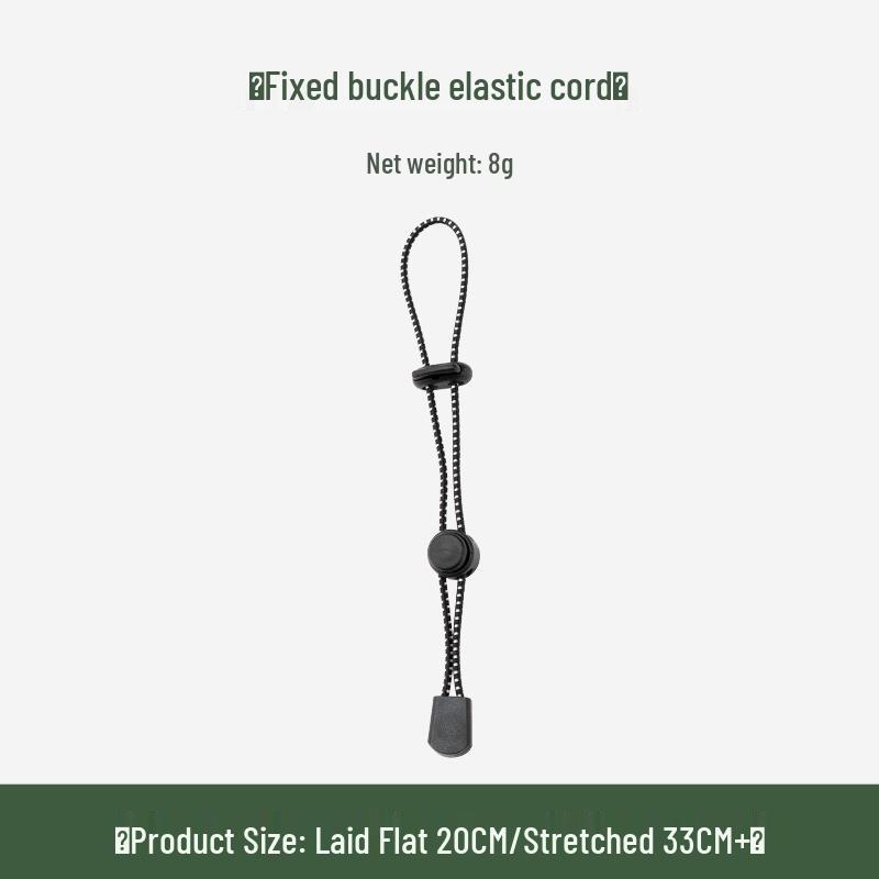 Adjustable Camping Gear Elastic Strap with Buckle for Backpack Tightening чёрный