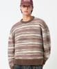 TRILLION Washable Multi-Color Gradient Crewneck Knit_Brown
