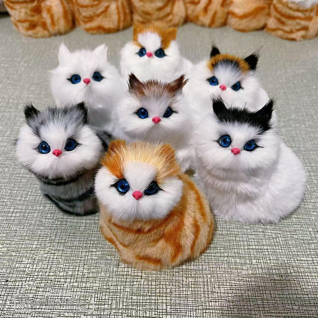 3D Kitten Family Figurine: Children's Cognitive Toy & Cat Companion Birthday Gift