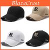 Spring Embroidered R Letter Baseball Cap With Adjustable Fit For Casual Men Women