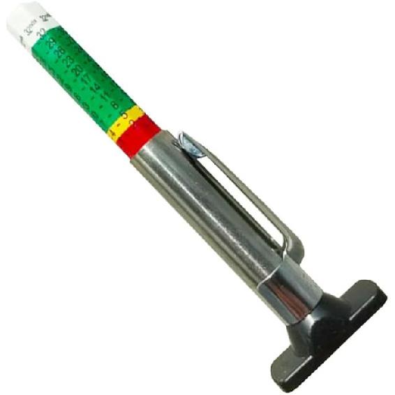 Car Tire Tread Depth Gauge, Tire Tread Gauge Color Coded, Professional Tire Thread Depth Meter Tool in 32nds, Suitable for Most Car Models (1 PCS) 1 PCS