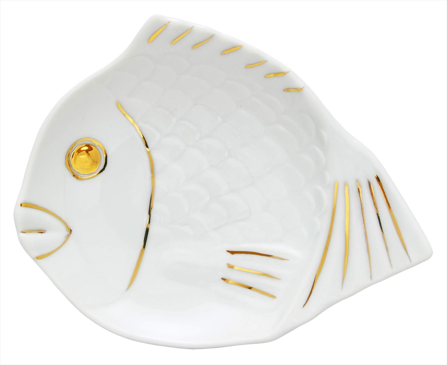 

Arita Ware Ojiyama Kiln Sea Bream Shape Small Plate in Platinum