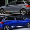 Car Door Side Skirt Stickers For Hyundai I20 Racing Sport Stripes Auto Tuning Accessories Vinyl Film Decor Decals DIY Cover