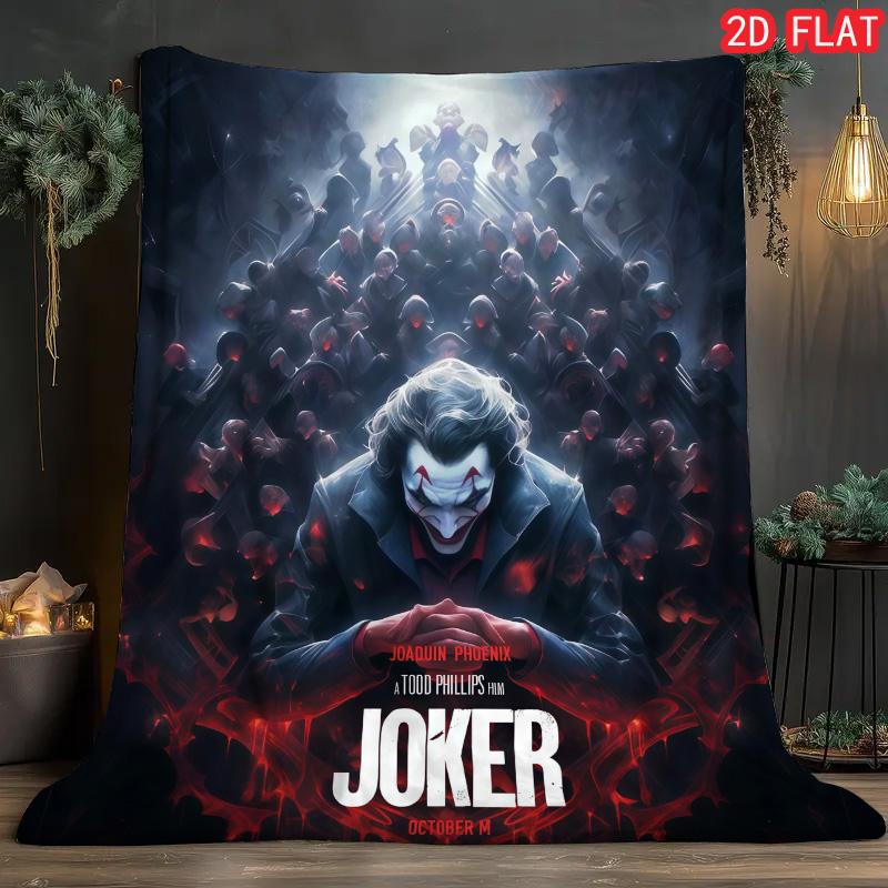 Joker Fun Art Printed Blanket Lightweight Soft Warm for Bedroom Sofa Teens Room Creative Home Decor