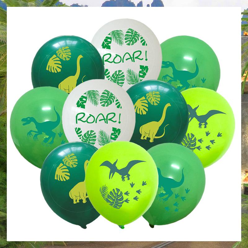 12 Inch Dinosaur Theme Balloon Children'S Birthday Party Decoration Roar Dinosaur Latex Balloon Set