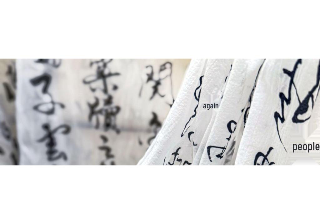Vintage Calligraphy Gauze Curtain - Ancient Style Chinese Prop for Photography and Decoration