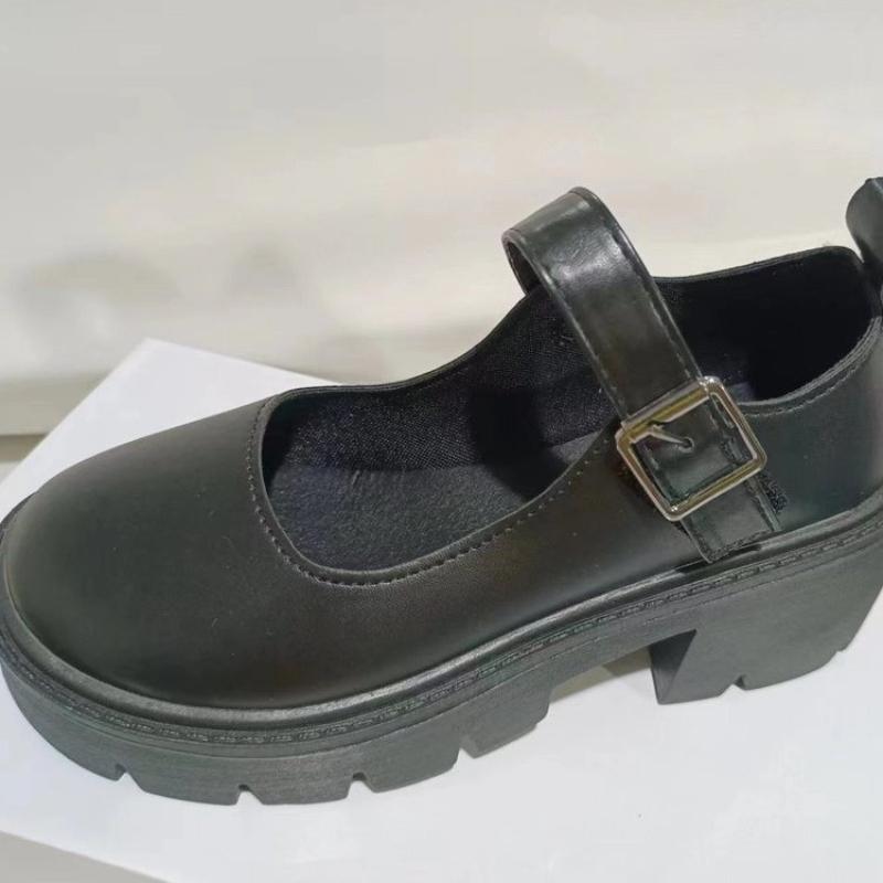 

Women s Chunky Heel Mary Jane Shoes New Shallow Platform Lolita Shoes for Women Preppy Students Dress Heeled Shoes Ladies Pumps