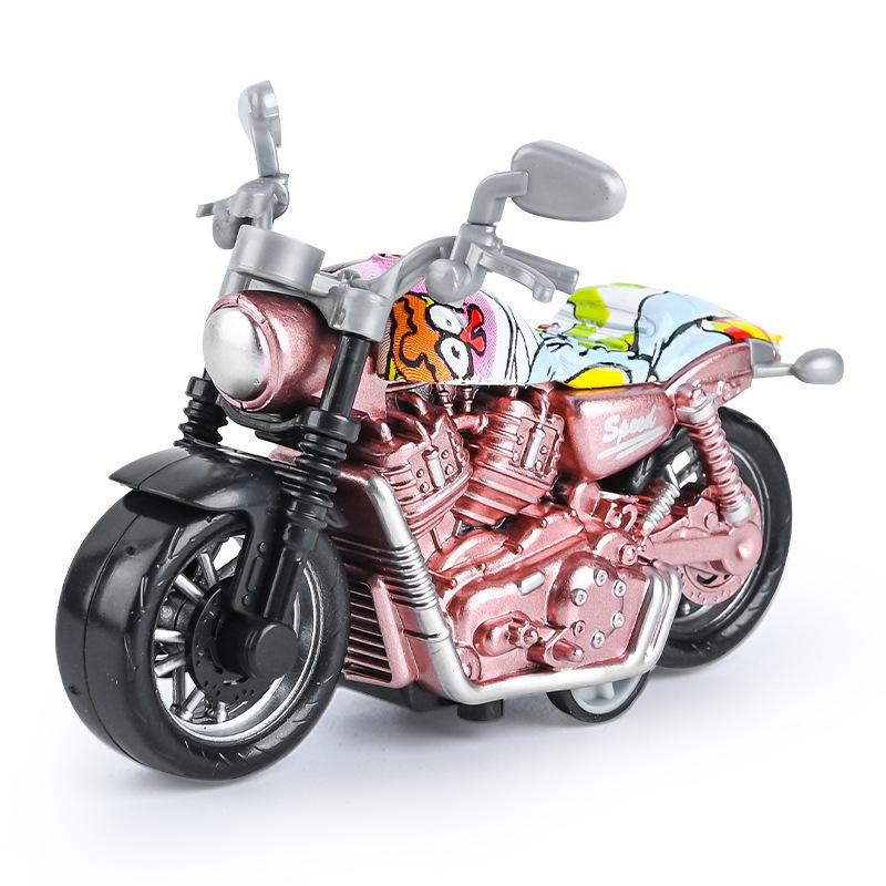 Trendy Mini Motorcycle Keychain Pendant: Cool Model Figurine Car Keyring Toy