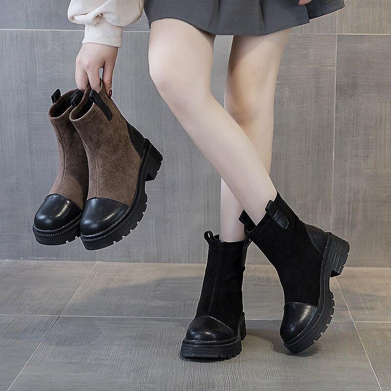 Buy Fujin 5cm Stretch Fabric Genuine Leather Women Motorcycle