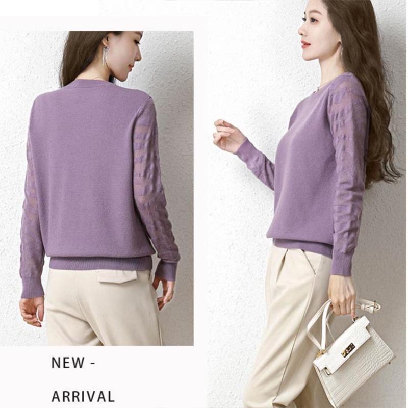 Maglione lavorato a maglia a maniche lunghe Maglione da donna per abbigliamento esterno autunno e inverno Pullover con scollo a V e maniche a pipistrello