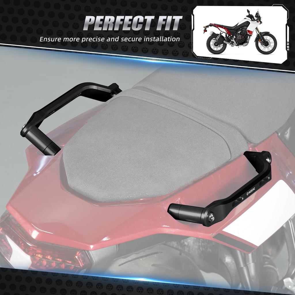 NICECNC For Yamaha Tenere 700 2019-2024 Passenger Rear Grab Handle Set Tenere 700 XTZ700 T700 World Raid T700 Rally Edition