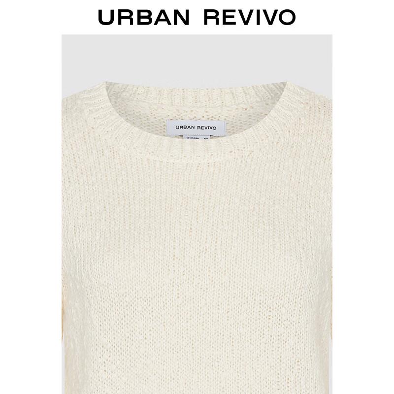 UR Women's Short Round Neck Long Sleeve Knit Sweater