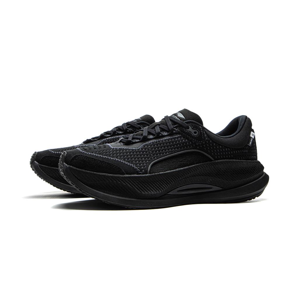 Li Ning Yue Ying CRC Pantofi Sport Trendy cu Absorbție a Șocurilor, Antiderapanți, cu Rebound, cu Talpă Joasă, Casual pentru Alergare, Bărbați, sneaker Negru AZGV053-1