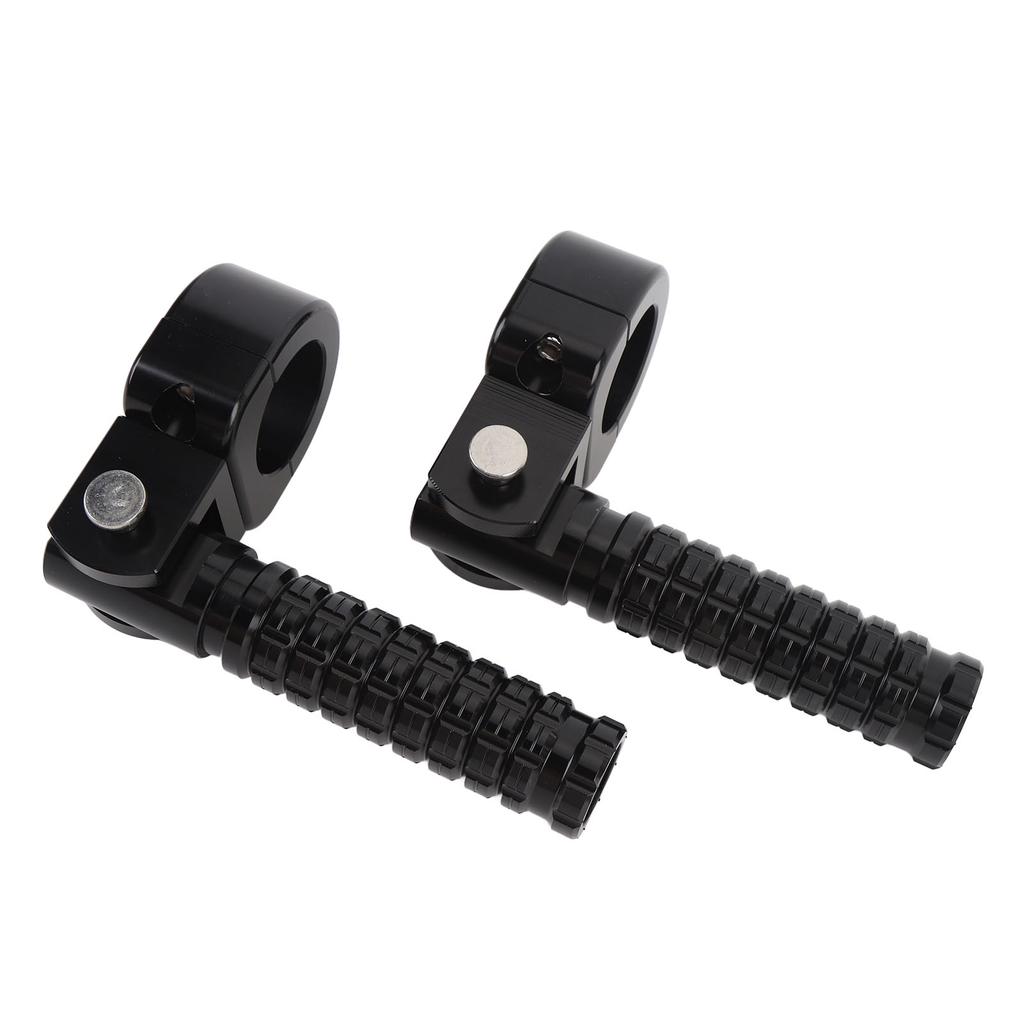 1 par Motorcykel Fotpinne Aluminiumlegering Förbättrat Grepp Justerbar Vinkel Fotpinne Fotstöd för Motorcykel med 1 tum