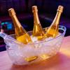 Balde de Gelo para Champagne em Forma de Barco 5.5L Grande Capacidade Refrigeração de Vinho com Alça Transparente Banheira para Bebidas para Festas Uso Externo