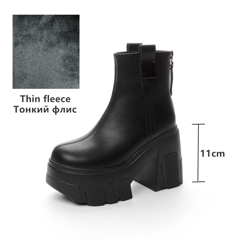 Fashion AIYUQI Women Ankle Boots 2025 New Genuine Leather High Heel Boots Women Platform 11cm Fashion Women Booties