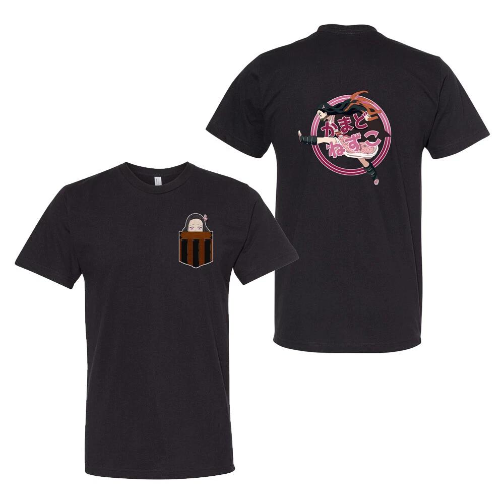 Nezuko Chibi Demon Slayer Kimetsu no Yaiba Anime Cotton Tee Graphic ArT shirt 2XL