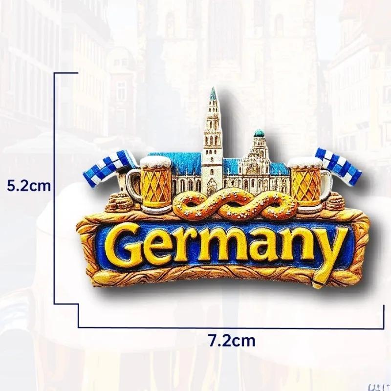 Germany Refrigerator Stickers Free State of Bavaria Travel Souvenirs Hamburg Schloss Neuschwanstei Dachshund Fridge Magnets Gift