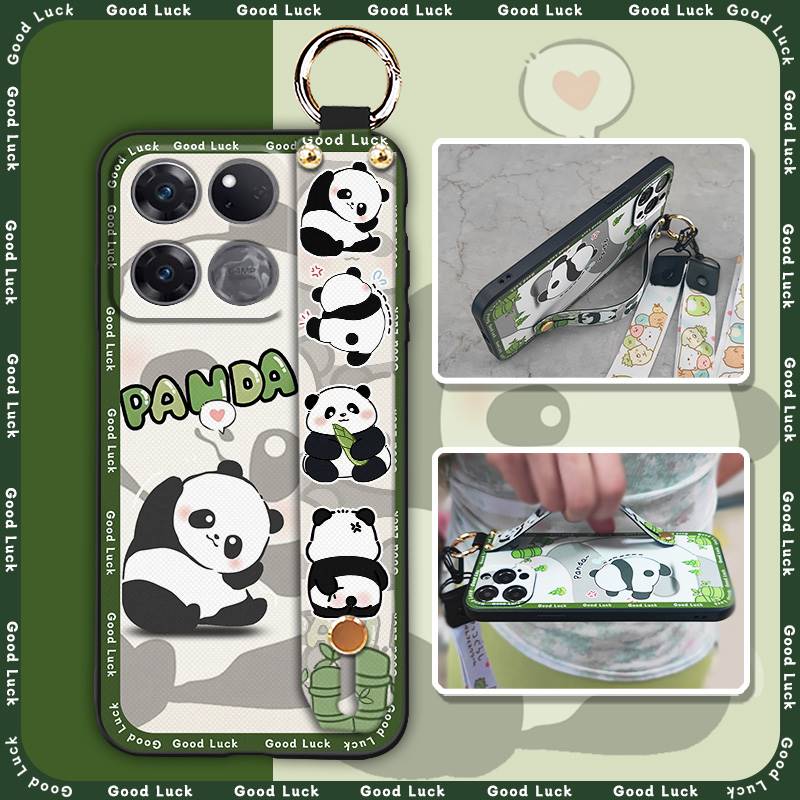 Cute Shockproof Phone Case For OnePlus/1+Ace 5G Racing Edition Cartoon Panda Protective Back Cover Kickstand Anti-knock