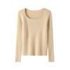 Women's 2025 Winter Slimming Cashmere Round Neck Sweater - Warm, Fitted, Knit Base Layer Top