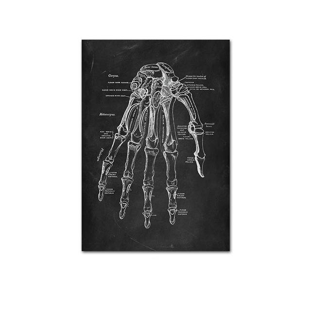 Human Musculoskeletal Heart Anatomy Skeleton Poster Canvas Painting and Printmaking Home Room Painting Decorative Art No Frame